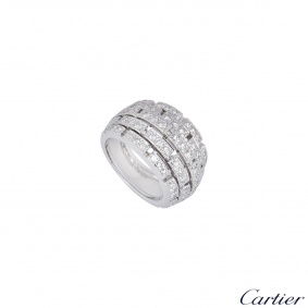 Cartier White Gold Diamond Maillon Panthere Ring